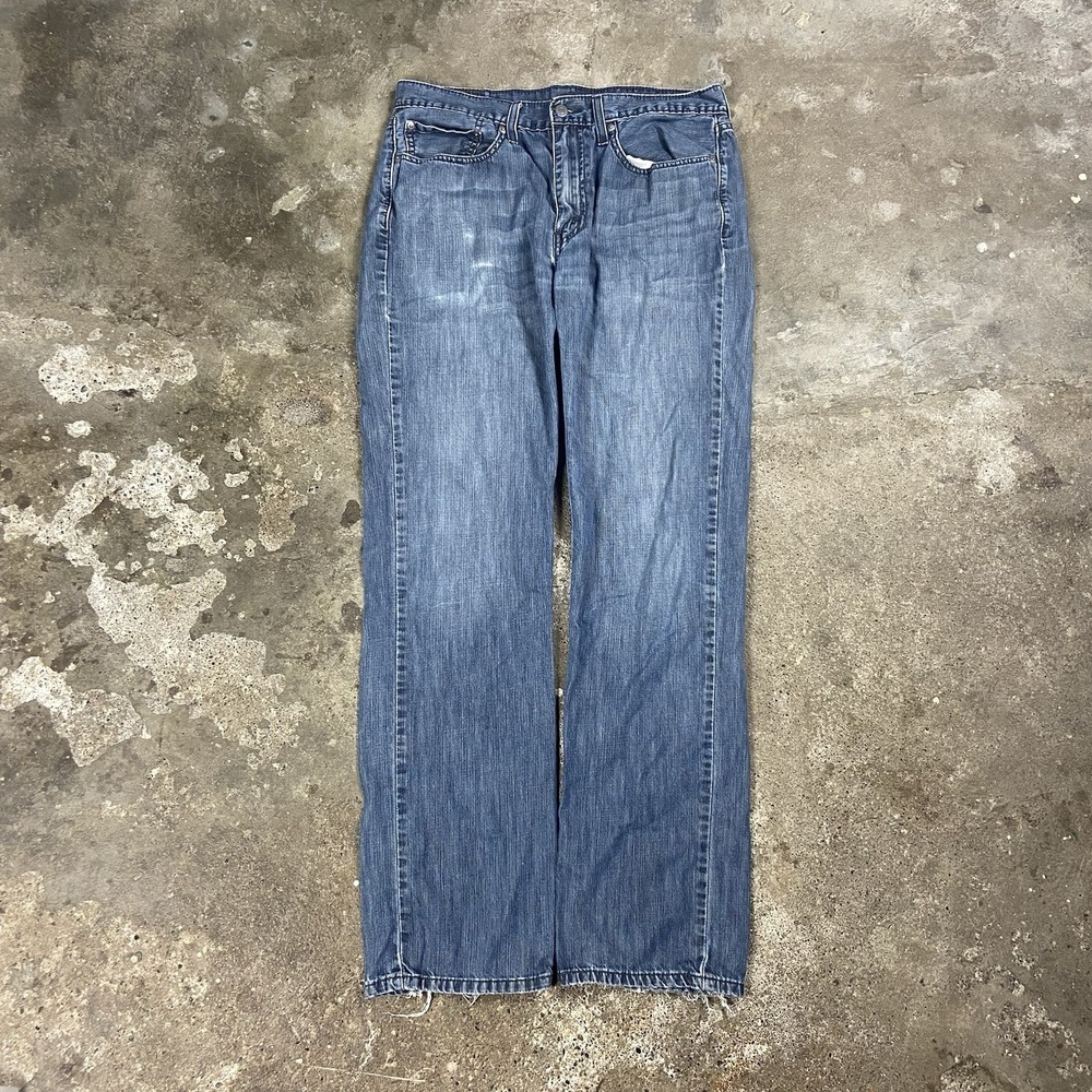 Levi's 514 Jeans Size 34x34 Blue Denim Medium Wash Straight Fit Casual Wear